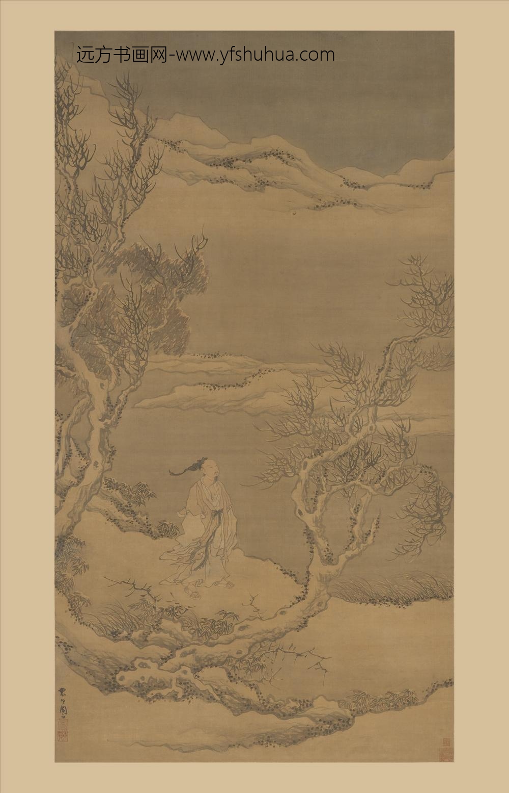 周臣_踏雪行吟图