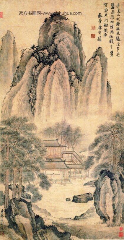 周臣 长夏山村图轴.jpg