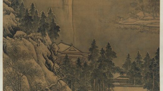 周臣 雪景山水轴.jpg