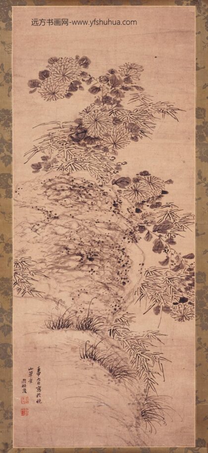 周裕度 菊石图轴.jpg