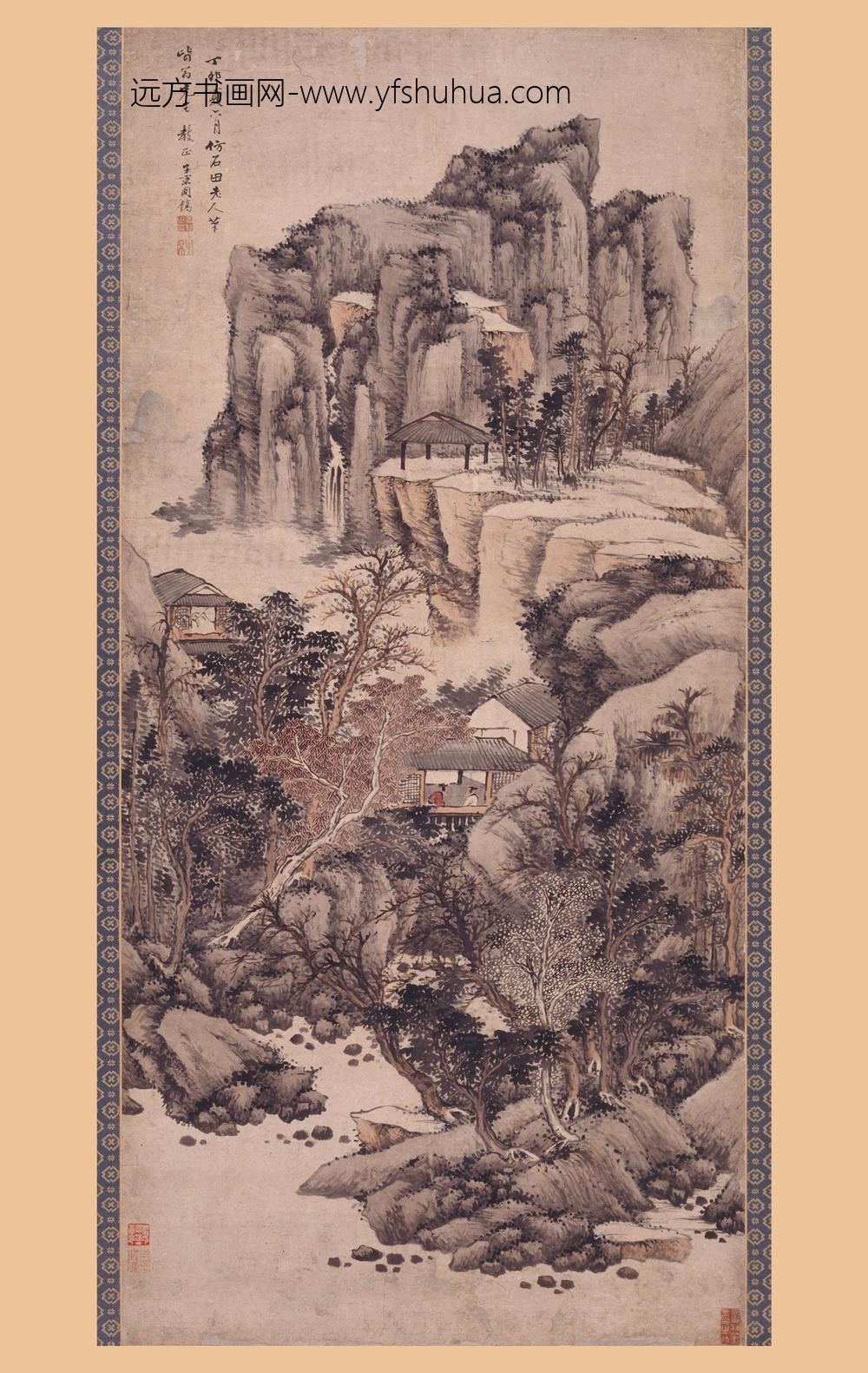 周镐_仿石田山水画