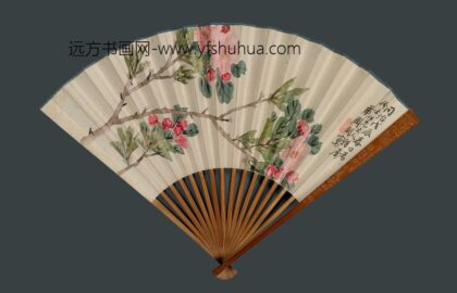 周闲 桃花图成扇.jpg