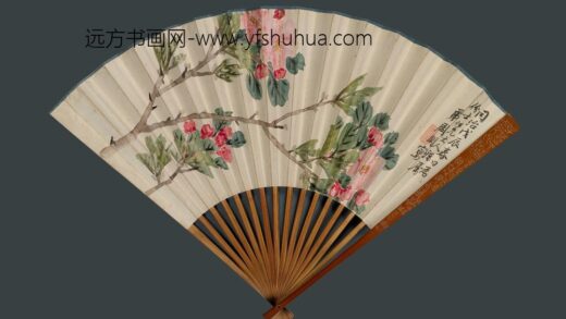 周闲 桃花图成扇.jpg