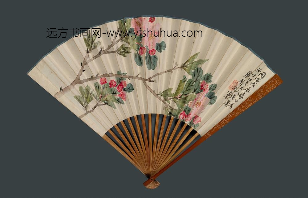 周闲_桃花图成扇