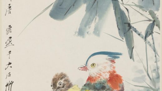 唐云 池塘双栖图轴.jpg