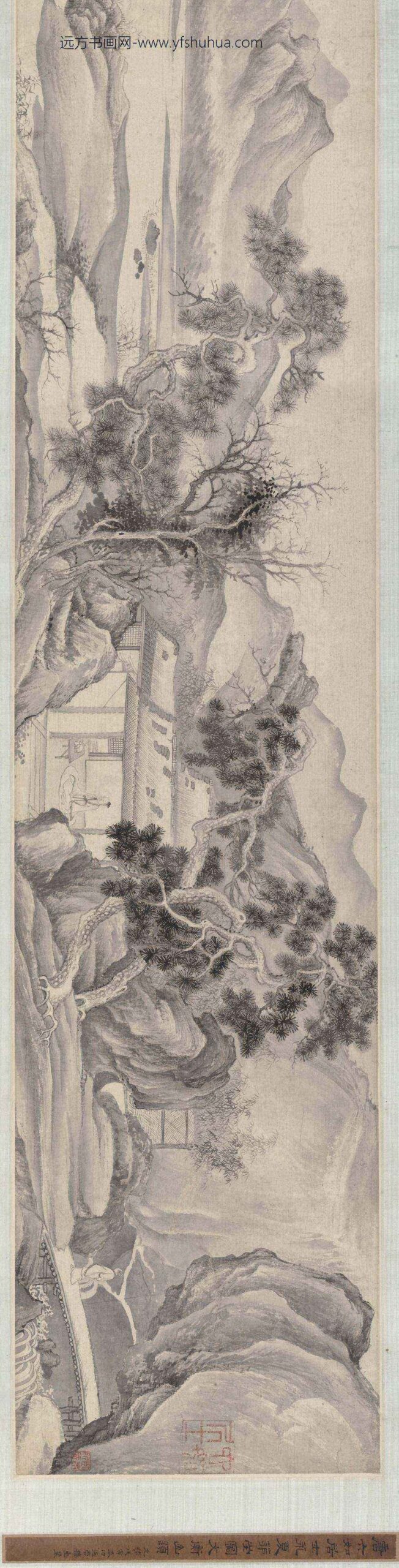 唐寅-伯虎_永夏茅堂图卷_