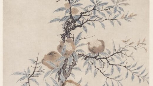 唐寅 伯虎 石榴图轴.jpg