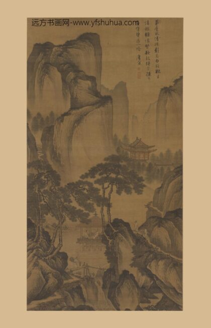 唐寅 伯虎 茅屋风清图轴.jpg