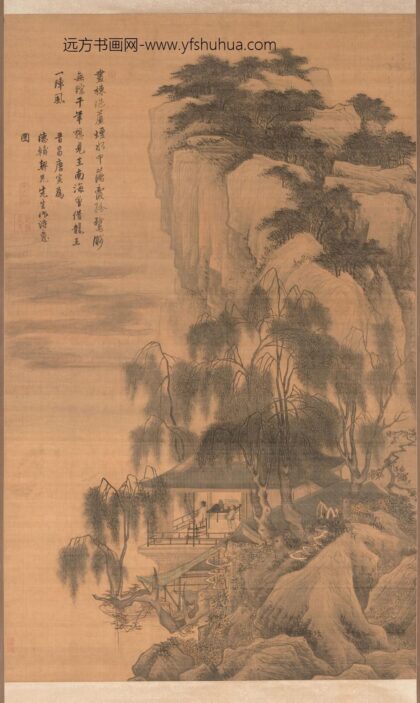 唐寅 伯虎 落霞孤鹜图轴.jpg