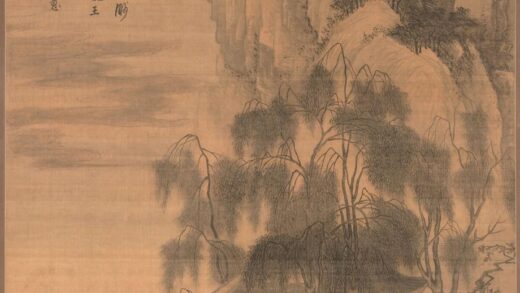 唐寅 伯虎 落霞孤鹜图轴.jpg