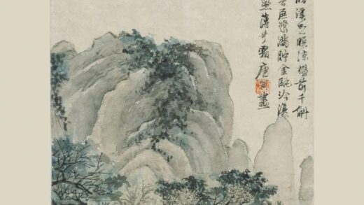 唐寅 伯虎 虚阁晚凉图轴.jpg