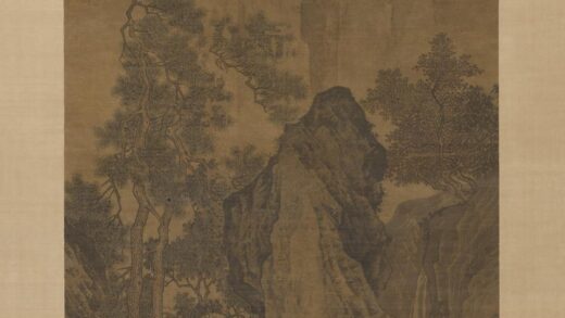 唐寅 伯虎 观瀑图轴.jpg