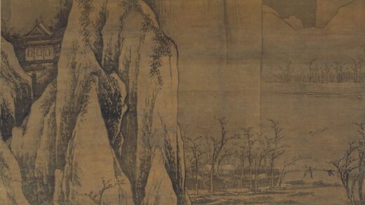 唐寅 伯虎 雪山行旅图轴.jpg