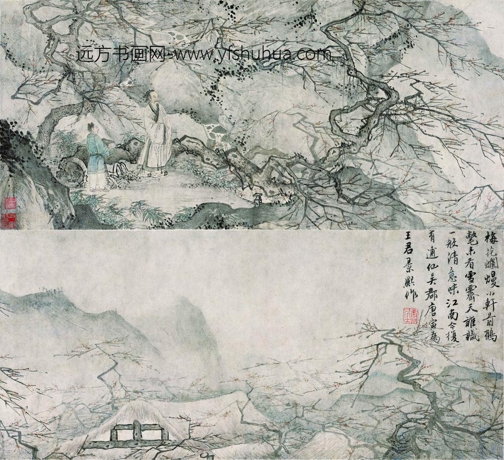 唐寅-伯虎_雪霁看梅图卷