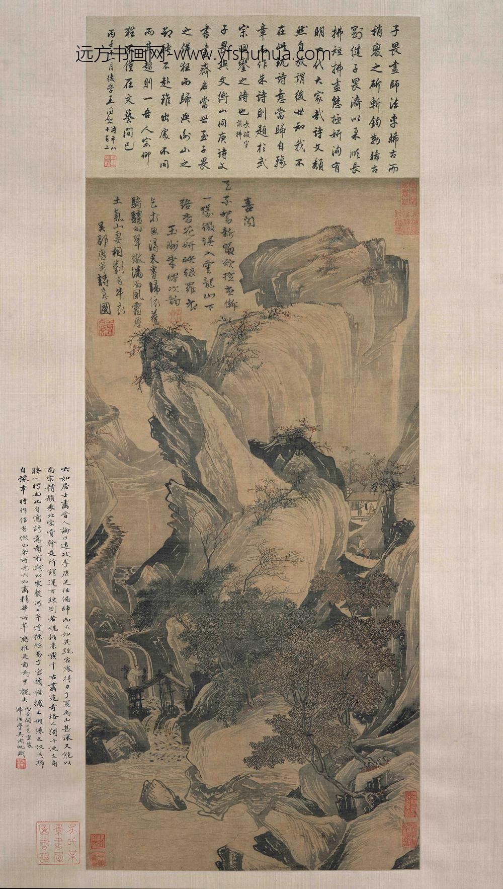 唐寅-伯虎_骑驴归思图轴