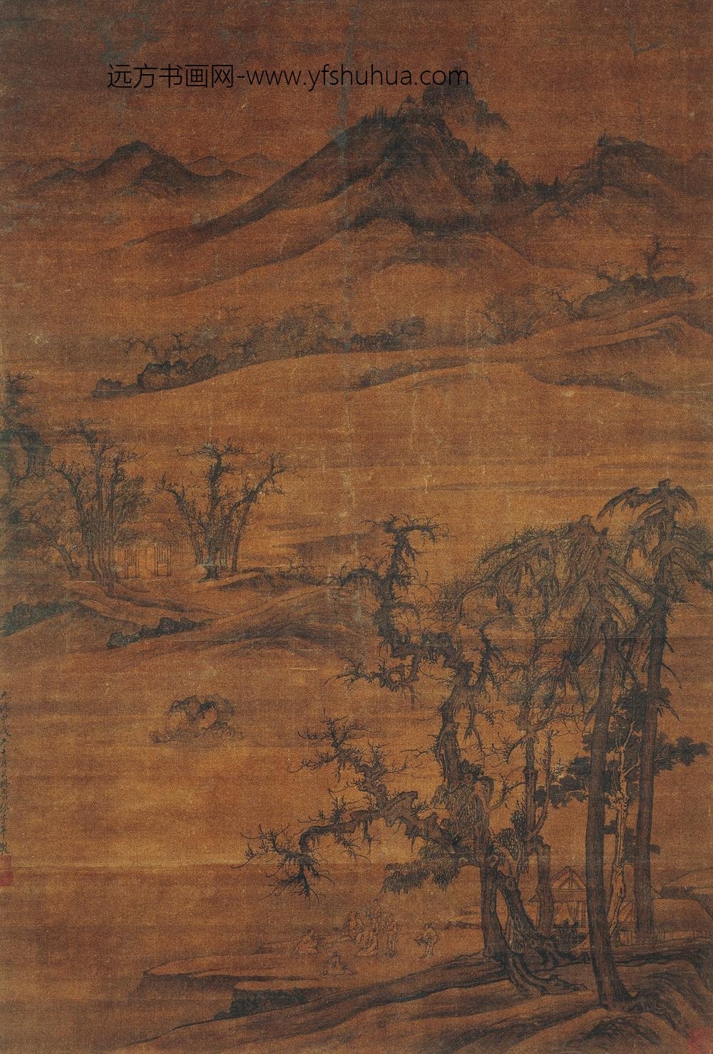 唐棣_松荫聚饮图轴