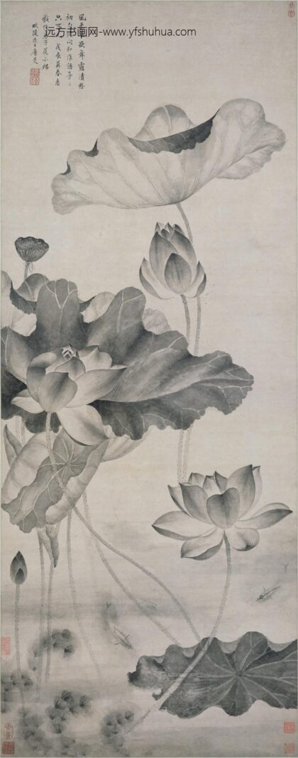 唐炗（苂） 荷花游鱼图轴.jpg