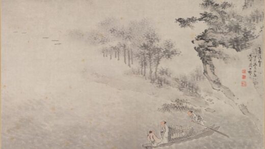 团时根 泛舟图轴.jpg