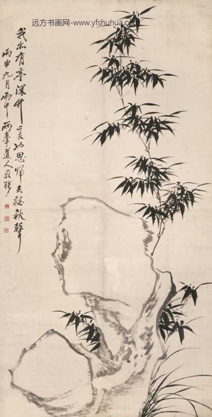 图片 罗聘 《深竹秋声图》轴 纸本水墨 纵 167cm 横 85 1.jpg