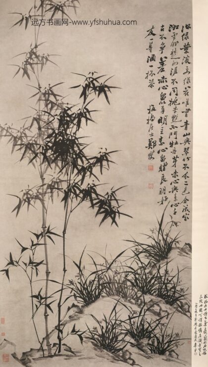 图片 郑燮 《兰竹图》轴 纸本水墨 纵 204cm 横 104.jpg