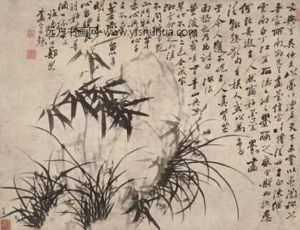 图片 郑燮 《兰竹石图》轴 纸本水墨 纵 74cm 横 96cm 1 3.jpg