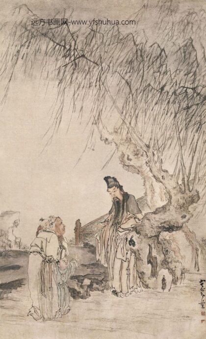 图片 黄慎 《乐天炼句图》轴 纸本设色 纵 155cm 横 93.jpg