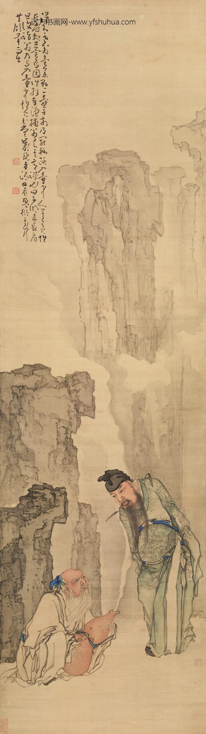 图片-黄慎-《壶中乾坤图》轴-绢本设色-纵-cm-横-