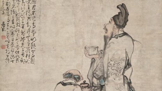 图片 黄慎 《李白将进酒诗意图》轴 纸本设色 纵 218cm 横 121cm 1 1.jpg