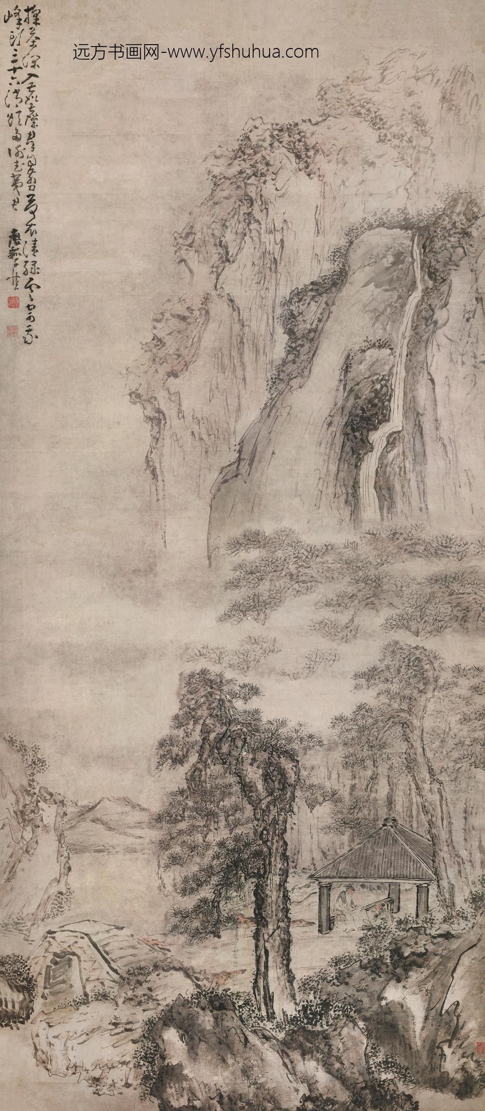 图片-黄慎-《采茶图》轴-纸本设色-纵-cm-横-cm--