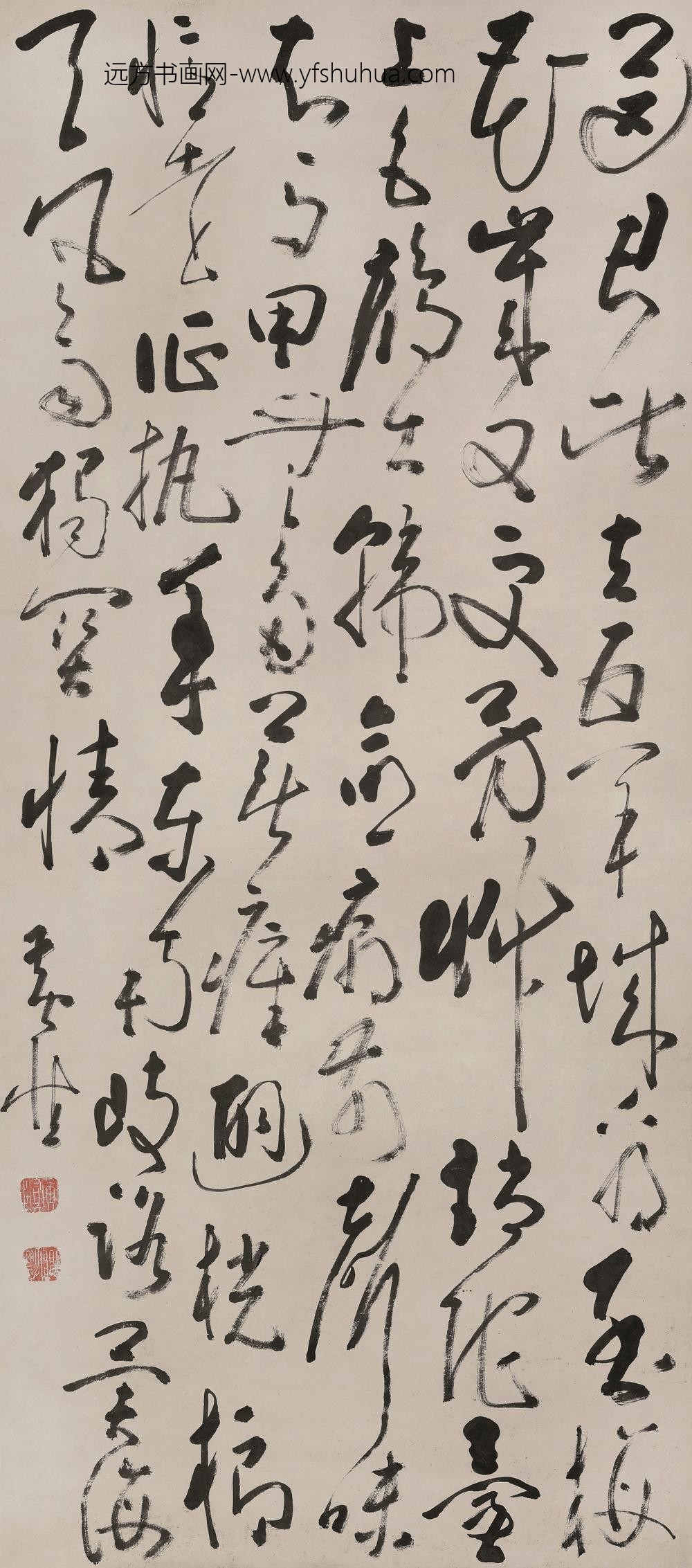 图片-黄慎《草书七言律诗》轴