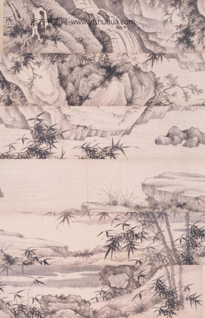 夏昶 松泉竹石图卷.jpg