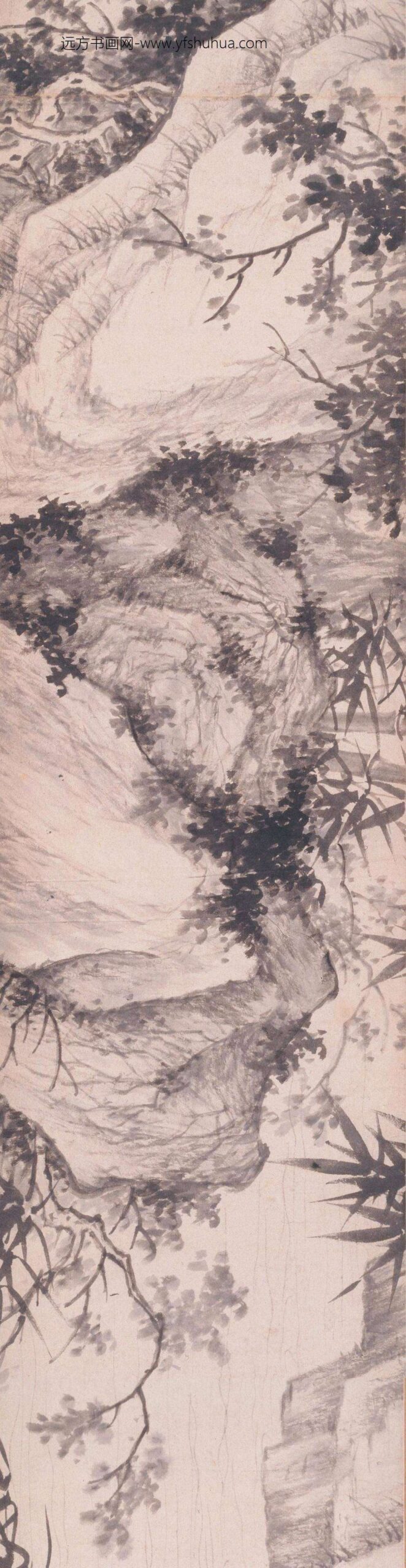 夏昶_松泉竹石图卷_