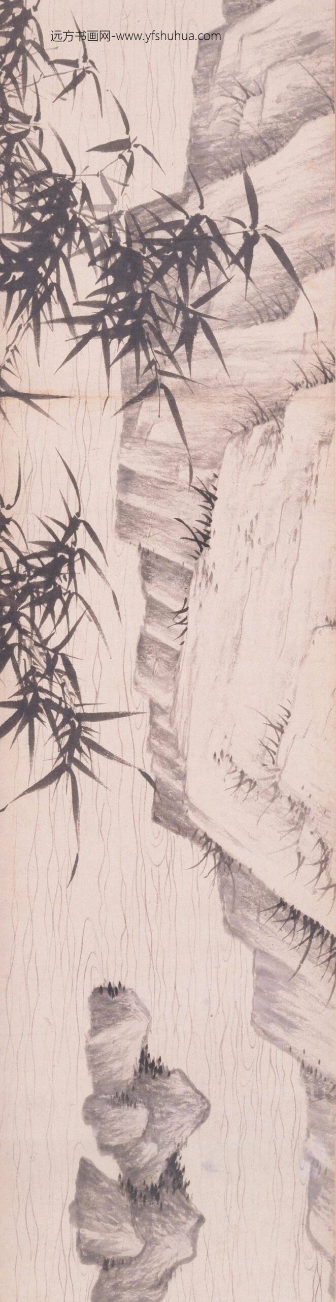 夏昶_松泉竹石图卷_