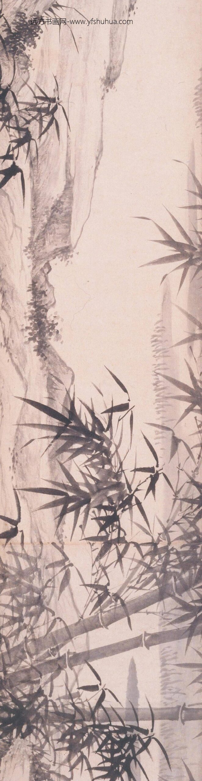 夏昶_松泉竹石图卷_