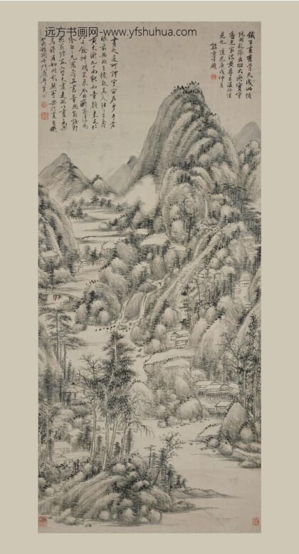 奚冈 仿大痴山水轴 2.jpg