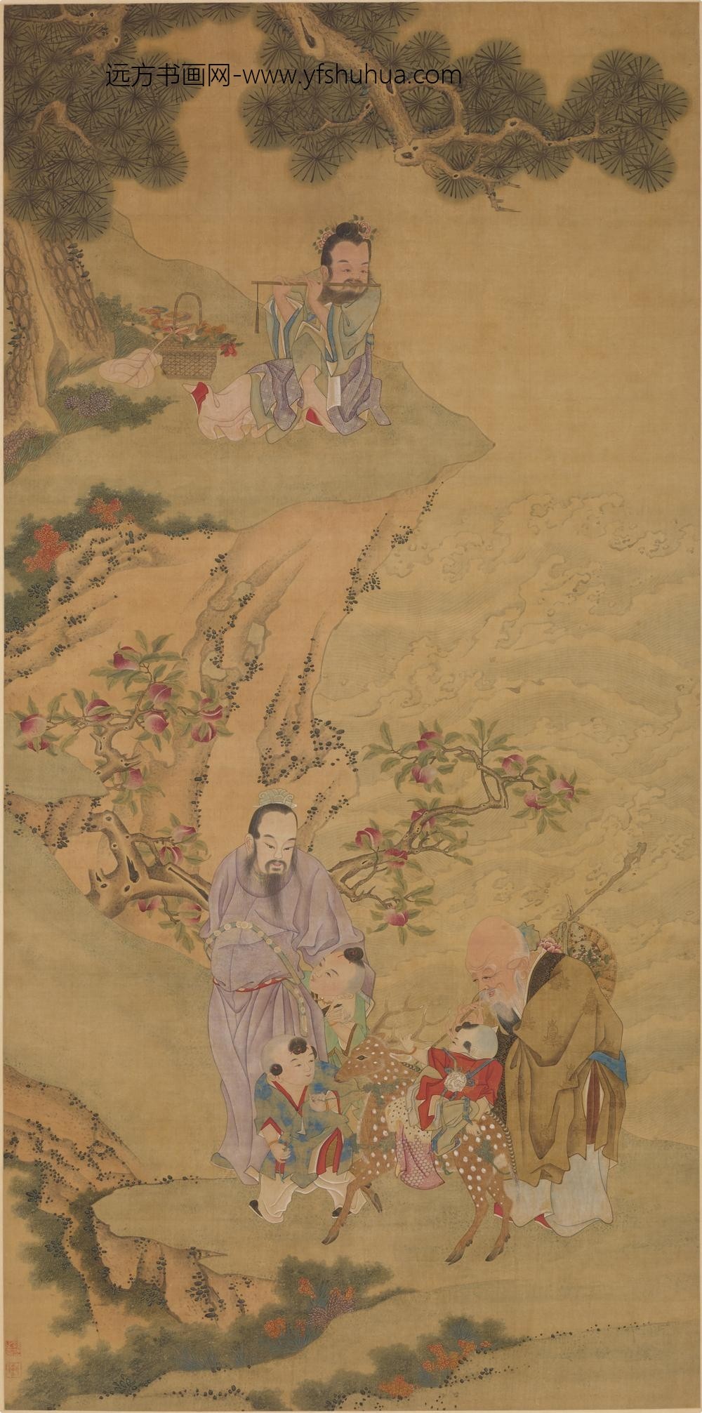 孙岱（逊戴）_三星图轴