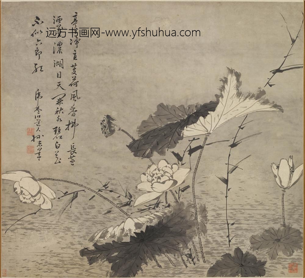 孙志皋_秋水白莲图轴