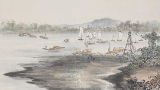 孙雪泥 淀湖千舟图轴.jpg