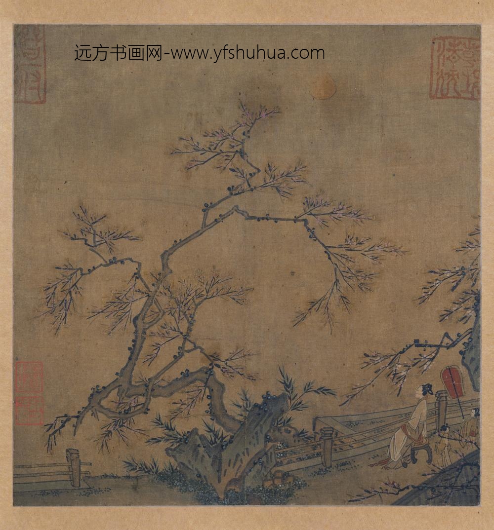 宋人_江妃玩月图散页