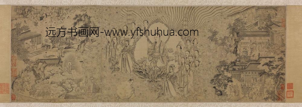 宋人_白描道君像图卷