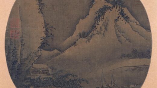 宋人 雪江归棹图纨扇页.jpg