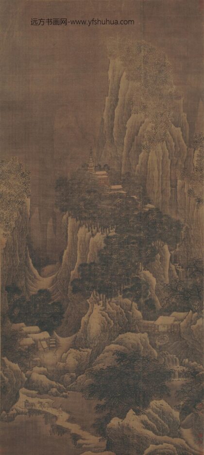 宋人 雪麓早行图轴.jpg