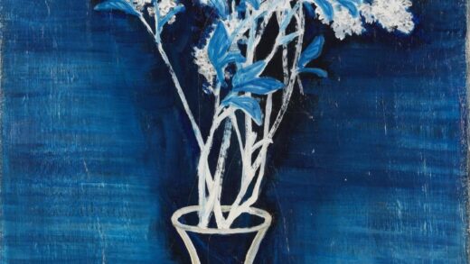 常玉 蓝色背景的盆花.jpg