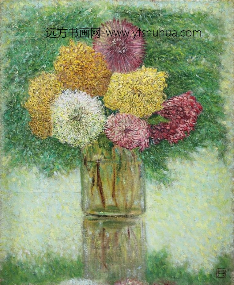 庞薰琹《玉带红绒》，-