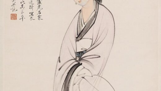 张善子（张善孖） 于非闇扑蝶图轴.jpg