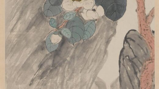 张善子（张善孖） 蕙蒨山涧木莲图轴.jpg