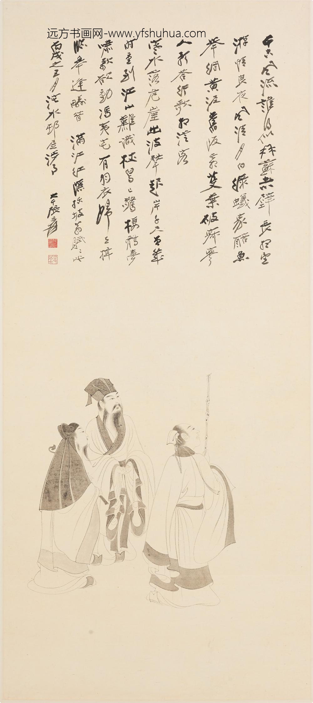 张大千_东坡赤壁后游图轴