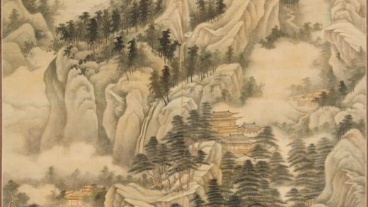 张大千 临刘道士湖山清晓图轴.jpg