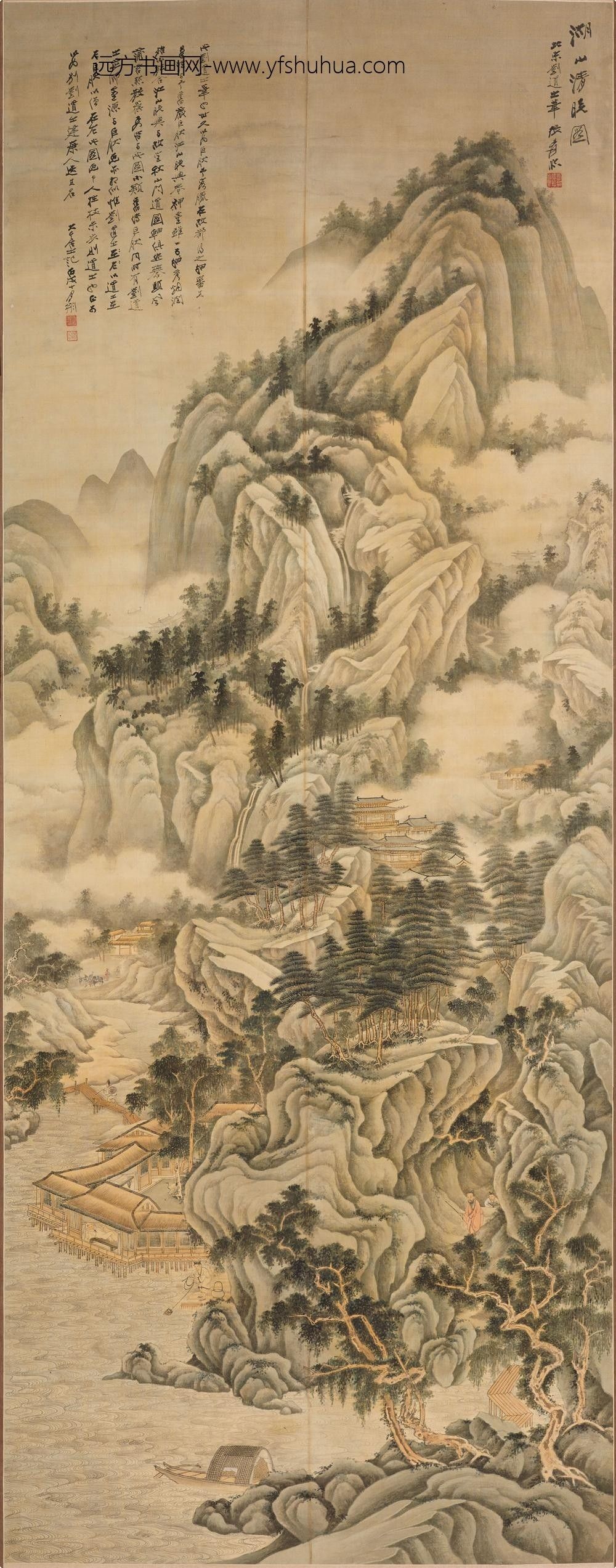 张大千_临刘道士湖山清晓图轴