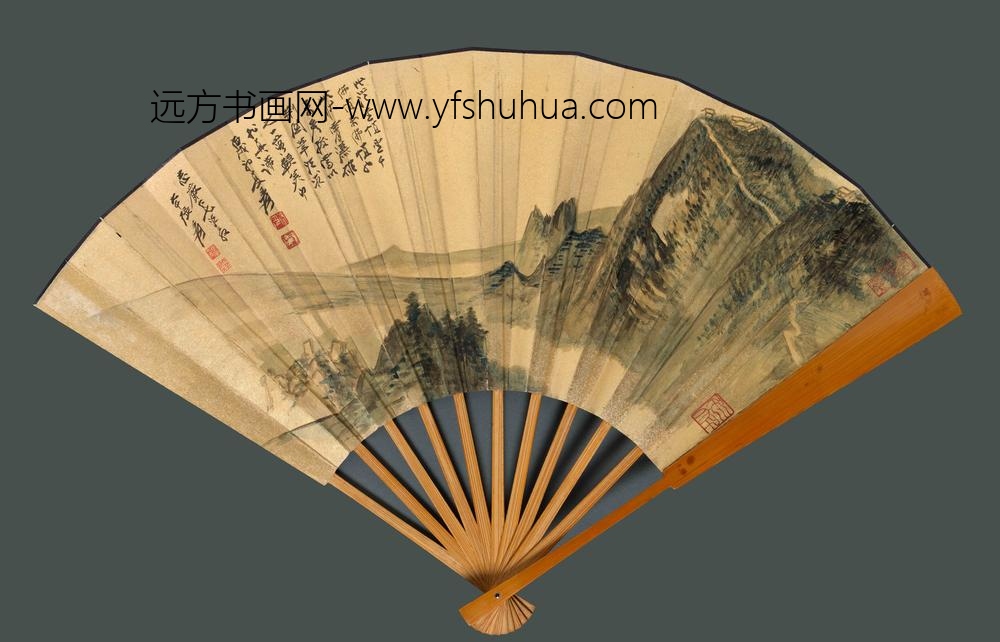 张大千_书画成扇